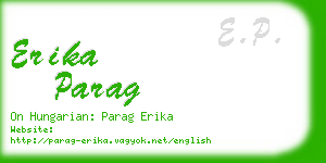 erika parag business card